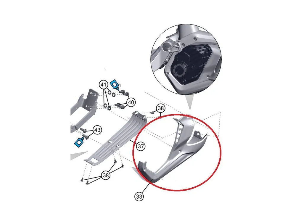 Super Cena Kryt motoru pravý LAPIERRE Overvolt BES3 / GHOST E-ASX 130/160 750Wh