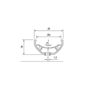 Ověřený Ráfek TRUCKY 30 27.5 32D TLR černý