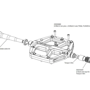 Aktuální Náhradní díl LOOK Right + left FLAT pedals axles kit