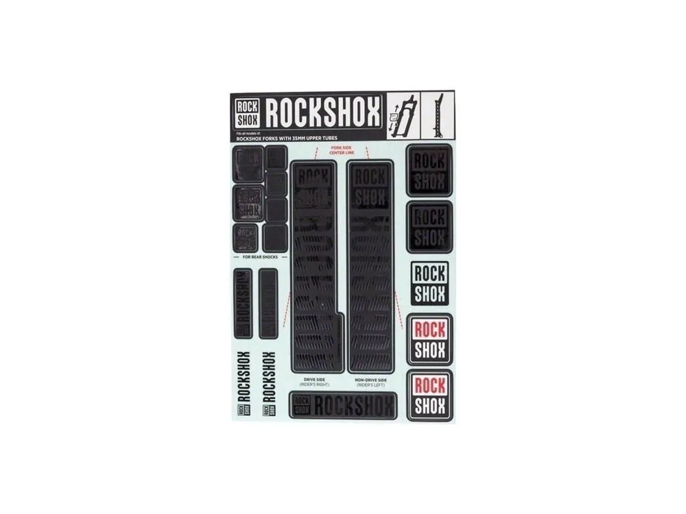 ROCKSHOX DECAL KIT 35MM STEALTH Nejlepší Cena