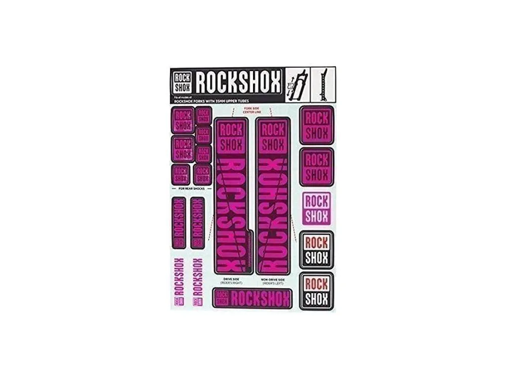 Přímo Od Výrobce ROCKSHOX DECAL KIT 35MM MAGENTA