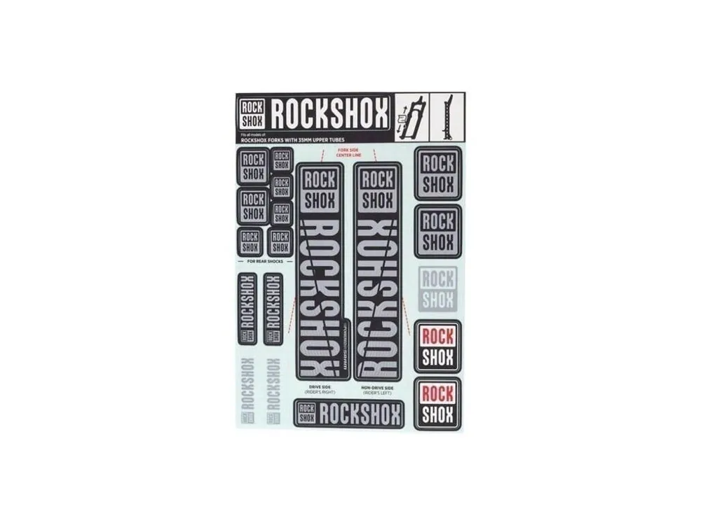 ROCKSHOX DECAL KIT 35MM DC POLAR GREY Novinka