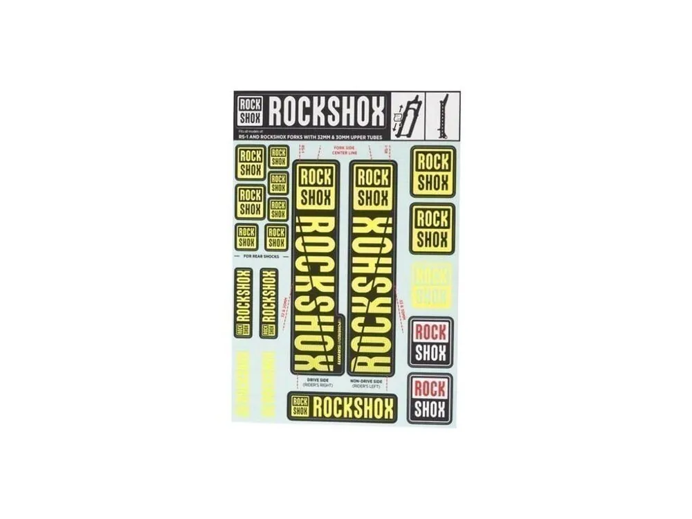 Bezpečná Platba ROCKSHOX DECAL KIT 35MM DC NE01 YELLOW