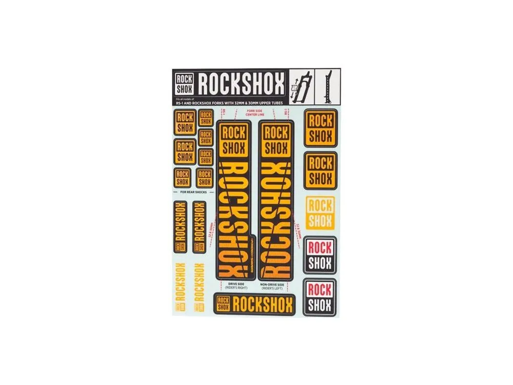 ROCKSHOX DECAL KIT 30/32/RS1 NE02 ORANGE Bezpečná Platba