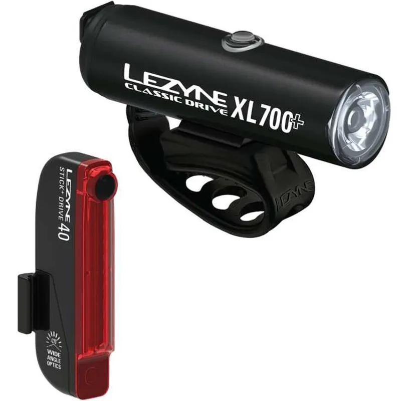 Sezónní Sleva Sada světel - LEZYNE Classic Drive XL 700+ / Stick+ drive set - Black