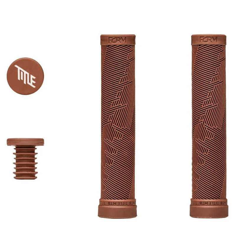 Gripy - TITLE Form Grips - Brown Odeslání Ihned