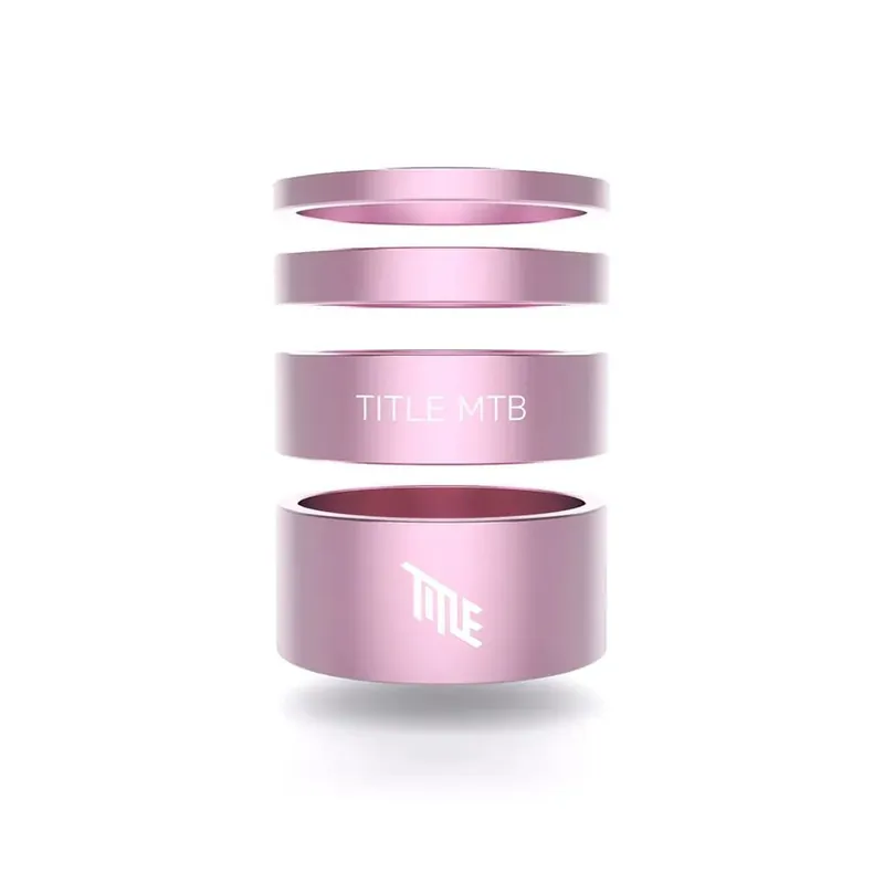 Podložky pod představec - TITLE Alloy Headset Spacer Kit - Pink Pouze Dnes
