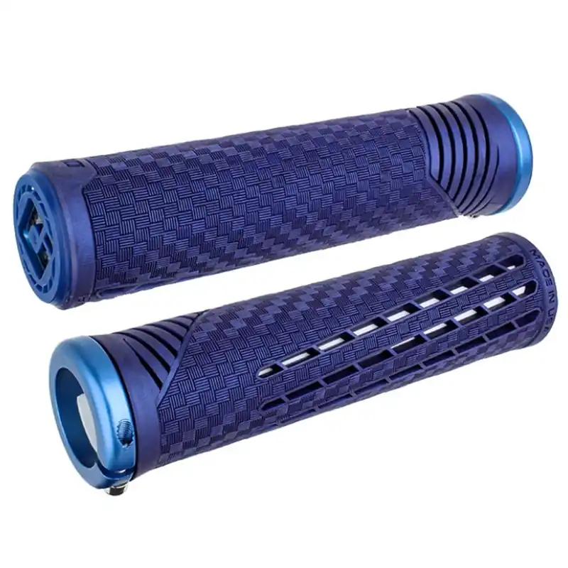 Cenově Výhodný Gripy - ODI CF Lock-On - Sapphire Blue