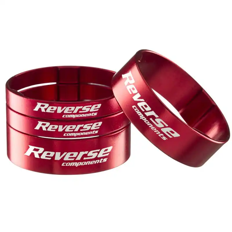 Super Cena Podložky pod představec - REVERSE Alloy Ultra-Lite 1-1,8" - červená