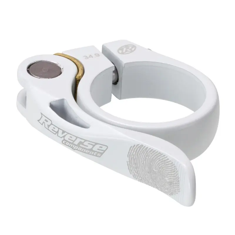 Sedlová spona - REVERSE Long Life QR 34,9mm - White Kup Teď
