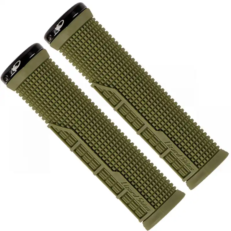 Gripy - LIZARD SKINS Machine Lock-On - Olive Green Finální Výprodej
