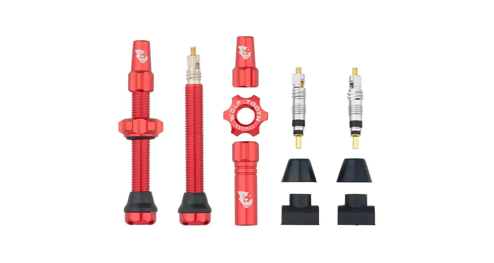 Sleva WOLF TOOTH ventilky Tubeless Valve Stem Kit 44mm červená