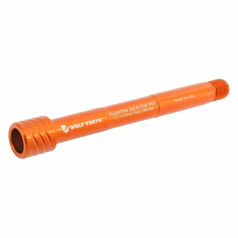 WOLF TOOTH osa Floating Axle for Fox Suspesion Forks oranžová Dokud Zásoby Vydrží