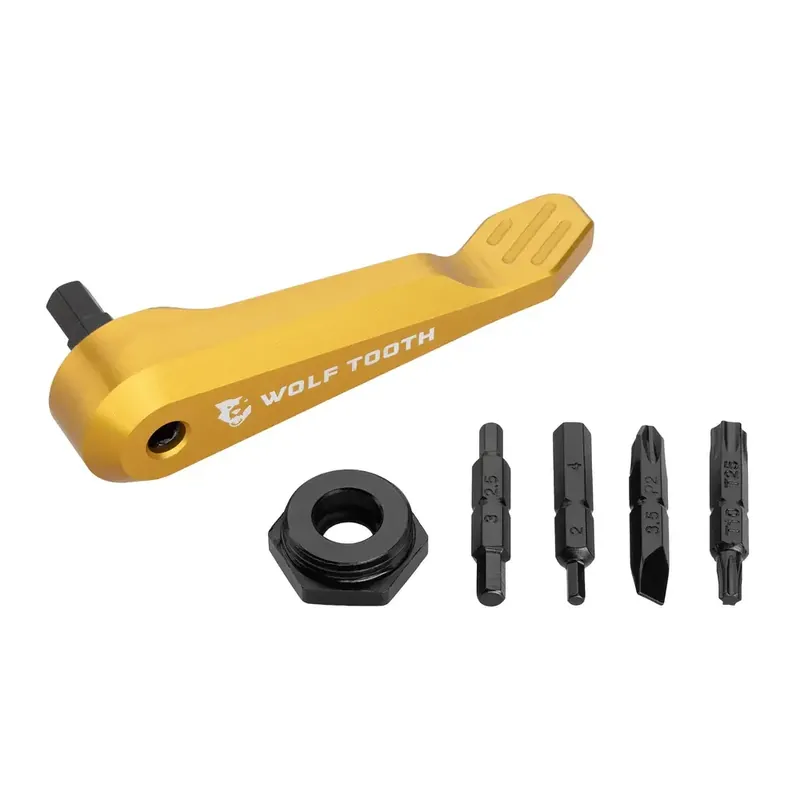 Poslední Šance WOLF TOOTH nářadí AXLE HANDLE MULTI-TOOL zlatá