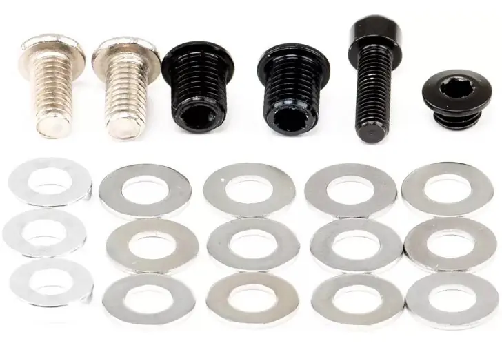 Akční Cena NUKEPROOF náhradní díl Chain Guide Top Mount and Bash Bolt Kit stříbrná