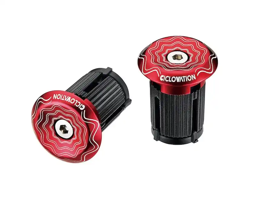 Rychlé Dodání CICLOVATION zátky do řidítek Lock-In Vortex Power Wave červená