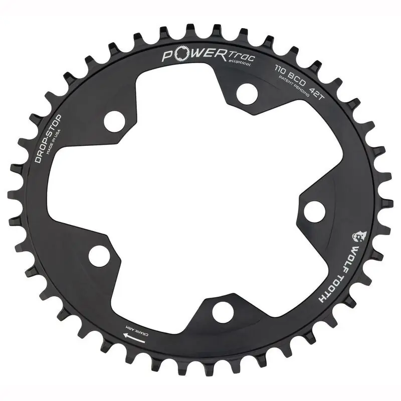 Oblíbený WOLF TOOTH převodník 110x38 BCD Oval pro Sram Flattop