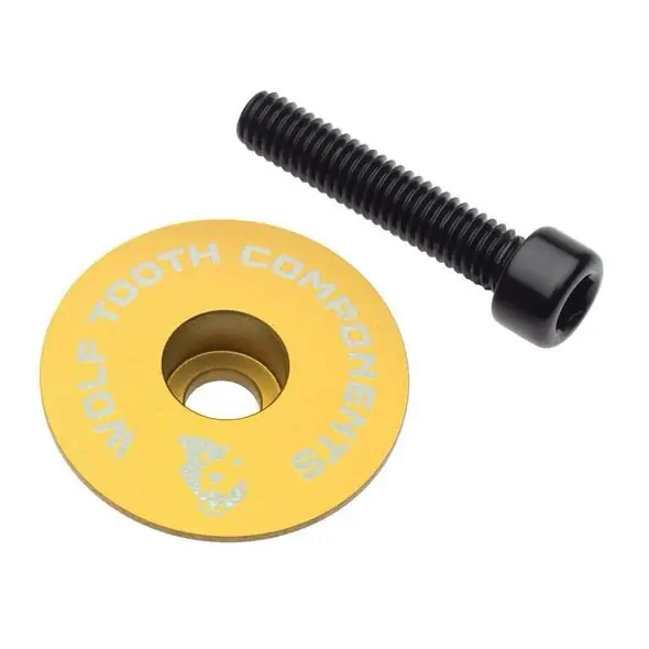 WOLF TOOTH krytka ULTRALIGHT STEM CAP Flat zlatá Super Cena
