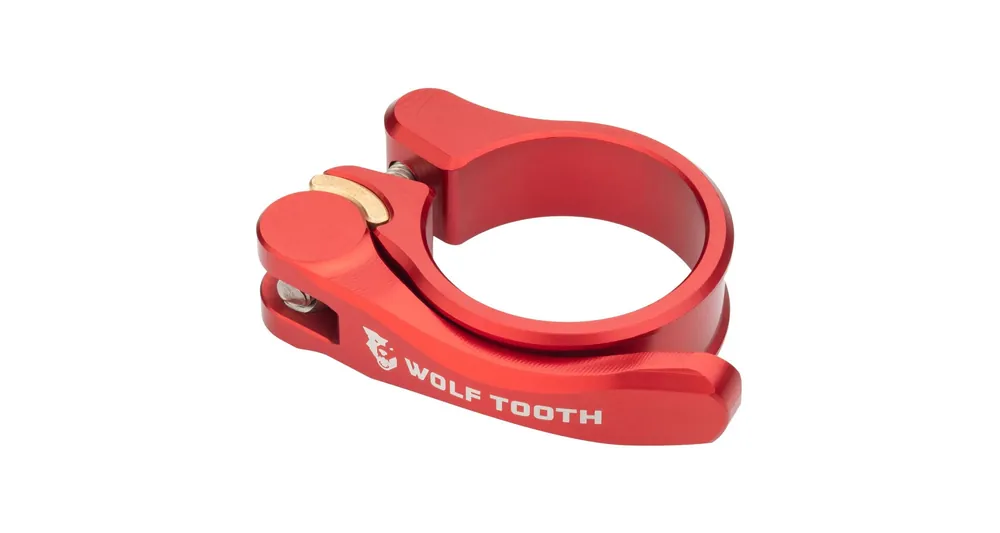 Dokud Zásoby Vydrží WOLF TOOTH sedlová objímka 31.8mm červená Quick Release
