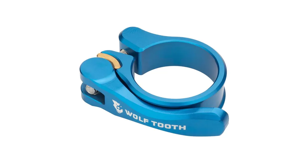 Cenová Bomba WOLF TOOTH sedlová objímka 31.8mm modrá Quick Release