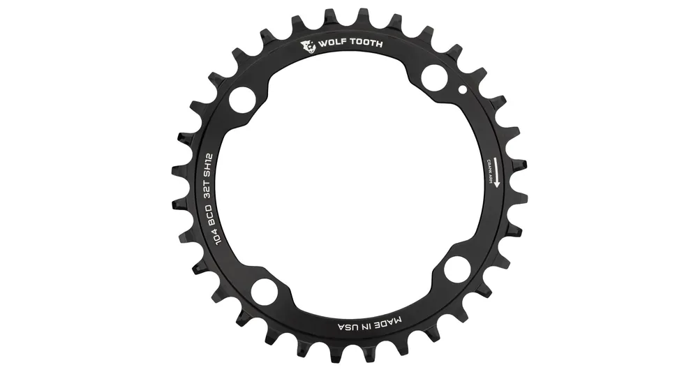 Značkový WOLF TOOTH převodník 104x32 BCD pro Shimano 12 SPD
