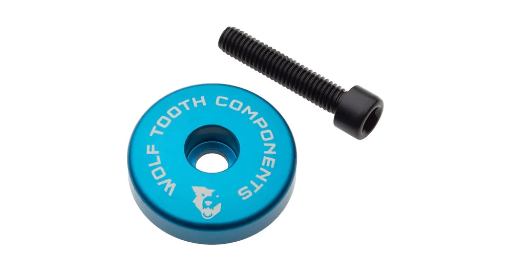 WOLF TOOTH krytka ULTRALIGHT STEM CAP modrá + 5mm spacer Dokud Zásoby Vydrží