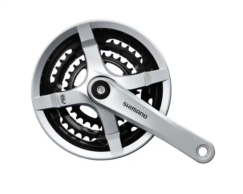 SHIMANO FC-TY501 6/7/8-k. Kliky 170mm 48/38/28z. stříbr. s krytem na čtyřhran Výhodná Nabídka