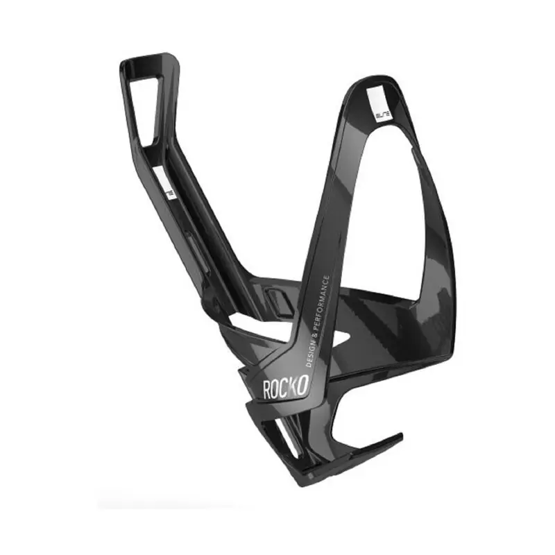 Značkový ELITE Košík ROCKO CARBON černo/bílý lesklý