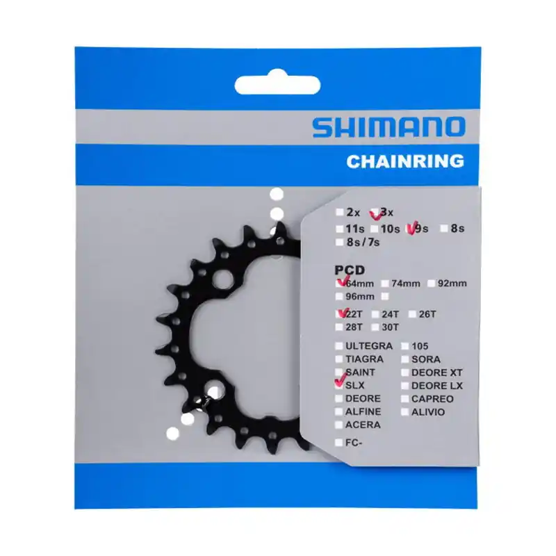 SHIMANO FC-M660/617 10-k. Převodník 22z. SLX/Deore černý 64mm Oblíbený