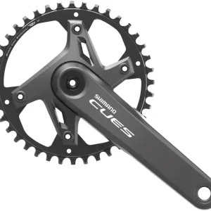 Značkový SHIMANO 9/10/11-k. Kliky Cues U6000 175mm 42z. černý dvojdílný bez ložisek