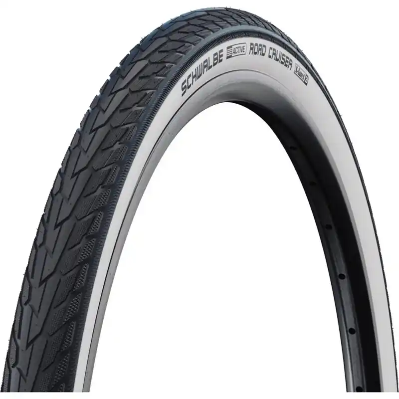 Pouze Dnes SCHWALBE Plášť ROAD CRUISER (37-584) 27.5x1.40 650x35B Active 50EPI K-Guard 580g Bílý bok Green