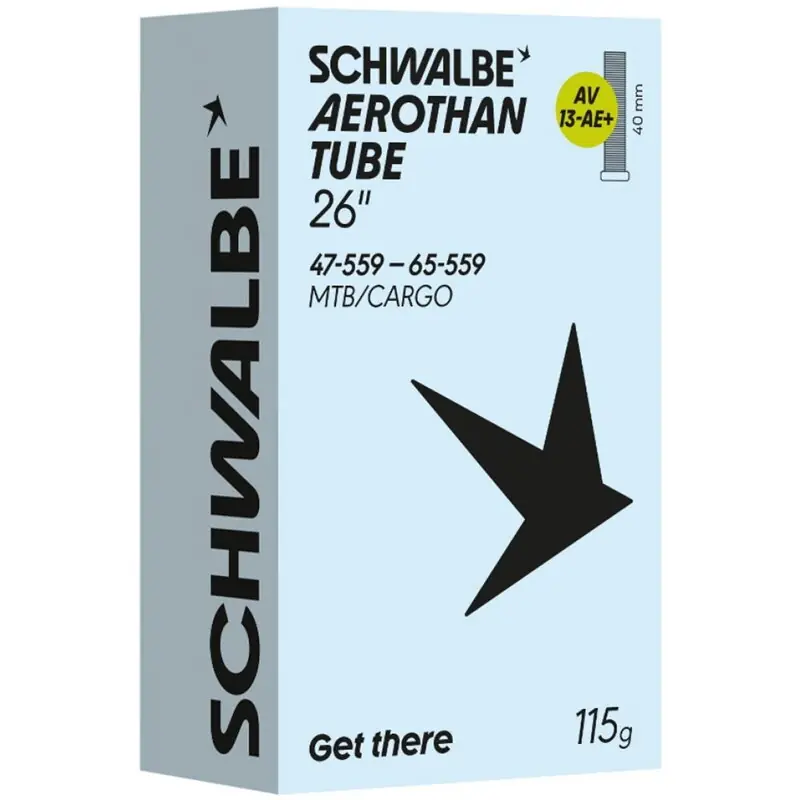 SCHWALBE Duše AEROTHAN TUBE AV13-AE+ (47/65-559) AV 40 mm 115 g TPU Bezpečná Platba