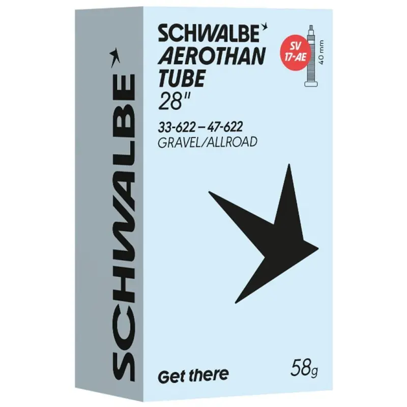 SCHWALBE Duše AEROTHAN TUBE SV17-AE (33/47-622) FV 40 mm 58 g TPU Vrácení Zdarma