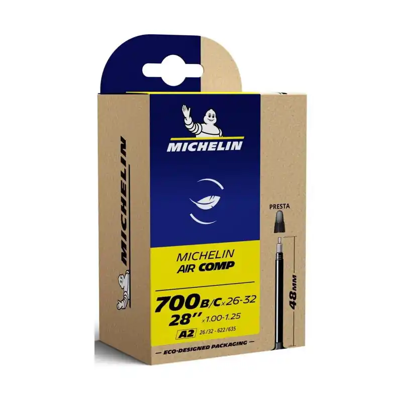 MICHELIN Duše A2 AIRCOMP 700x26/32C (26/32-622/635) FV 48mm 90g Originální
