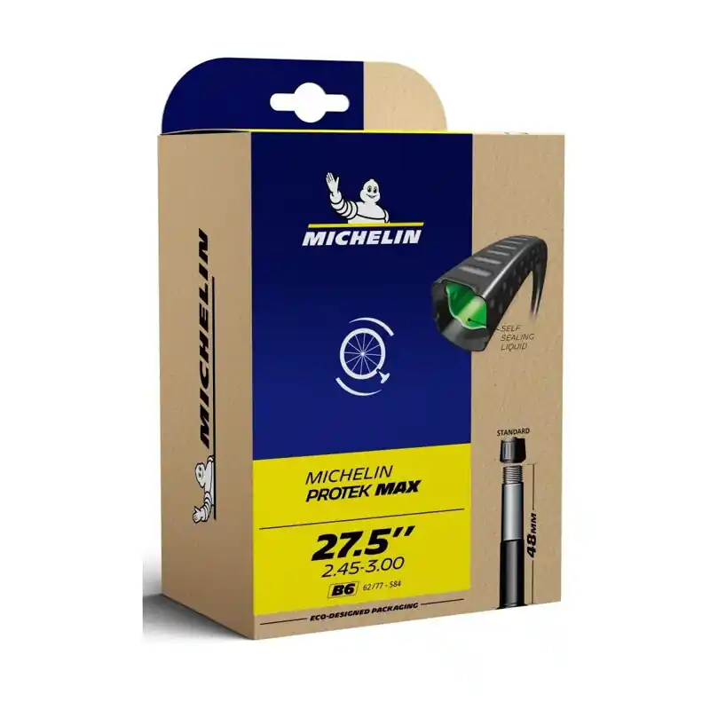 MICHELIN Duše B6 PROTEK MAX 27.5x2.40/3.00 (62/77-584) AV 48mm 405g Sezónní Sleva
