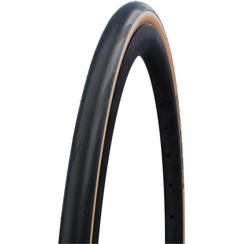 Finální Výprodej SCHWALBE Plášť ONE 700x25C (25-622) 67EPI 310 g TLE Perf RaceGuard Addix, hnědý bok, skládací