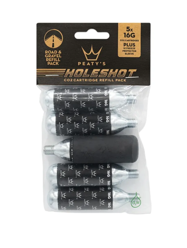 PEATY'S HOLESHOT CO2 BOMBIČKY 4 KS - ROAD & GRAVEL (16G) (PPR-CO2-REF-RAG-12) Akční Cena