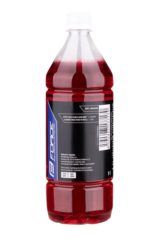 Čistič na kolo FORCE PURA k doplnění - 1l červený, cherry Aktuální