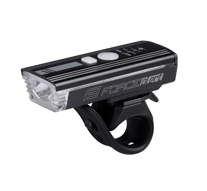 Světlo přední na kolo FORCE ALERT 350LM USB, černé Zlevněný
