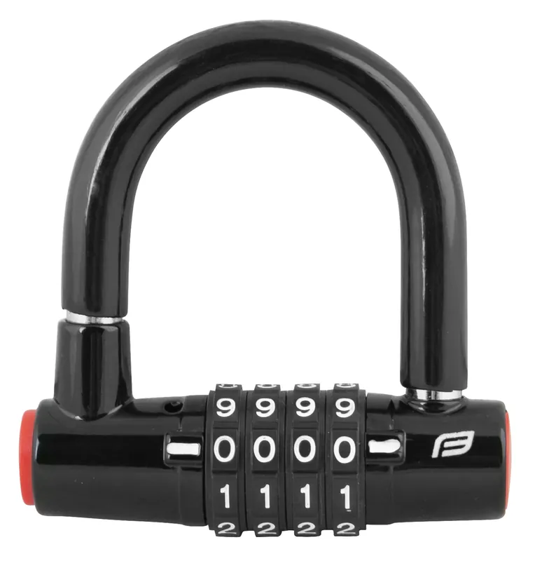 Zámek na kolo FORCE MINI podkova 9cm x 8,7cm Fe, černý Nová Kolekce