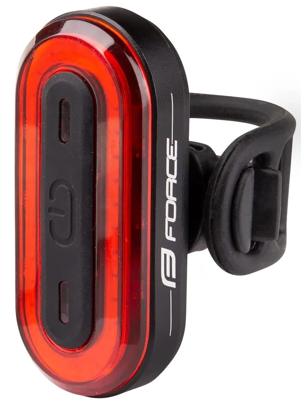 Blikačka zadní na kolo FORCE ARC 40LM, 30x LED, USB Originální