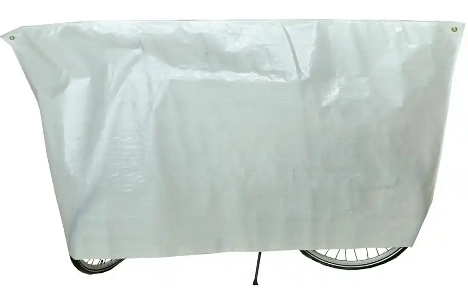 Finální Výprodej Ochranný obal jízdního kola VK 02 bílý 110 x 210 cm s poutky a lankem