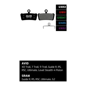Brzdové destičky Galfer FD459 Avid, Sram - Performance (FD459G1053) Dokud Zásoby Vydrží