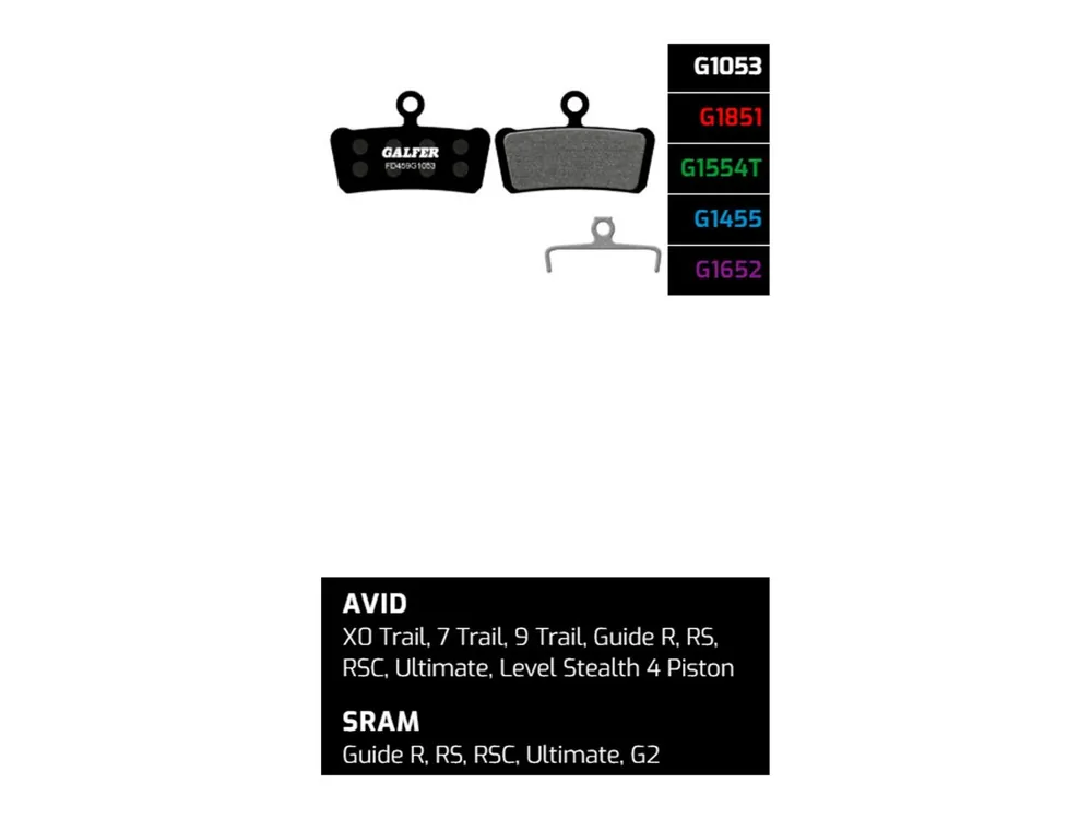 Brzdové destičky Galfer FD459 Avid, Sram - Performance (FD459G1053) Dokud Zásoby Vydrží