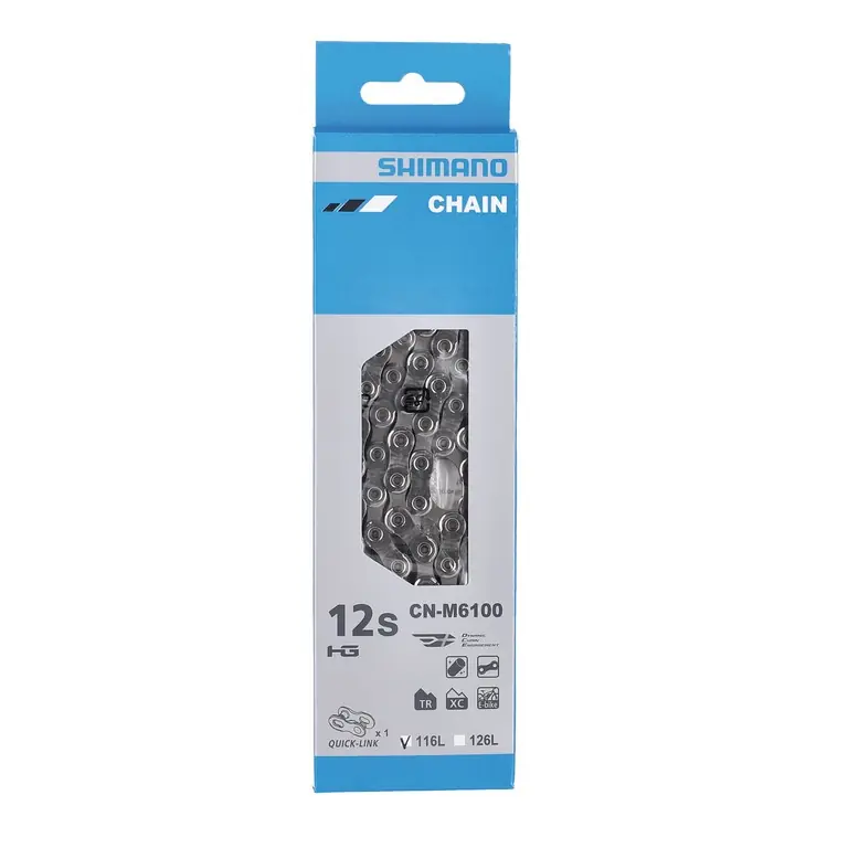 Ověřený Řetěz Shimano CN-M6100 balený+spojka, 116 článků 12 kolo