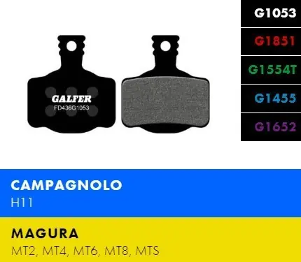 Brzdové destičky GALFER FD436 - Magura, Campagnolo (FD436G1053) Akční Nabídka