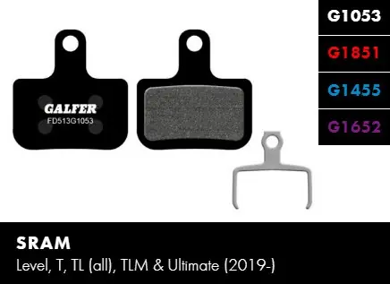 Brzdové destičky GALFER FD513 - Sram Performance (FD513G1053) Tovární Cena