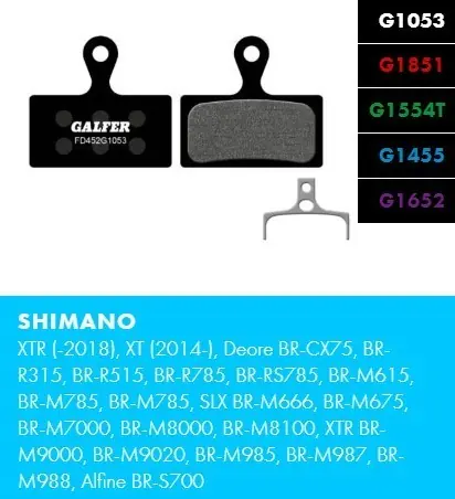 Must-Have Brzdové destičky GALFER SHIMANO FD452 typ standard (FD452G1053)