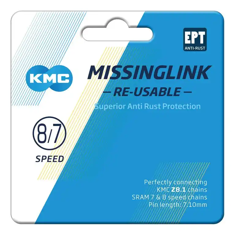 Spojka na řetěz KMC MissingLink 7\\/8 EPT Silver 7,1mm Re-usable 2ks Pouze Dnes