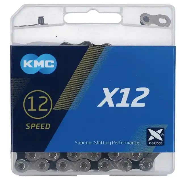 Řetěz na kolo KMC X12 X12 Silver\\/Black 12-rychlostní Doprava Zdarma